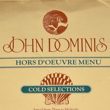 1980s John Dominis Restaurant Menu Waikiki Diamond Head Ahui Street Honolulu HI picture