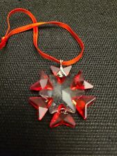 Lovely Swarovski Crystal Red and Clear Macy's Exclusive Christmas Ornament 1.5