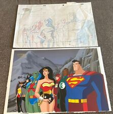 Justice League 1/1 Animation Cel Drawing Warner Bros Batman Superman HOLY GRAIL picture