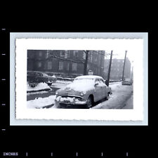Vintage Photo SNOW PLYMOUTH CLASSIC CAR CAMBRIDGE MASSACHUSETTS 1955 picture