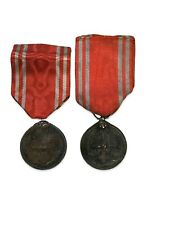 2 WW2 WWII Japanese Red Cross Sterling Silver Mens Membership Medal Military picture
