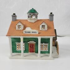 Lemax Dickensvale Collectible Porcelain Lighted Town Hall 1993 Christmas Village picture