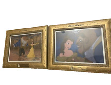 Beauty And The Beast Gold Frame And Lithograph Lot of 2 Dancing Longingly picture