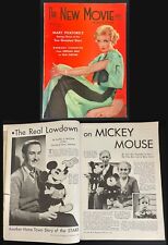NEW MOVIE Magazine- Rare JOAN BENNETT Cover - 1932 MICKEY MOUSE - HIGH GRADE picture