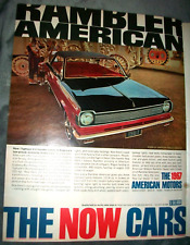 1967 67 AMC Rambler American ROGUE large magazine color car ad- Typhoon V-8 picture