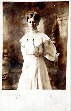Mabel Ruhl Real Photo RPPC Postcard Pretty Young Woman ID'd 1910 LK picture
