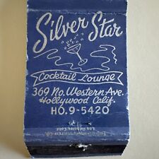 Vintage 1950s Silver Star Cocktail Lounge Hollywood CA Matchbook Cover picture