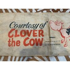 Vintage Clover The Cow Advertising banner- circa 1950's picture