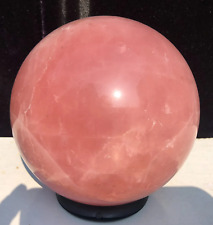 7.7LB Natural Pink Rose Quartz sphere Crystal Ball Mineral. Beautiful picture