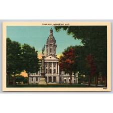 Postcard MA Middleboro Town Hall picture
