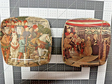 Italian Art Medieval Renaissance Decorative Set of 2 Trays picture
