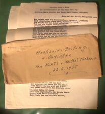 1935 Ephemera German Song In Envelope Altered Art Collage picture