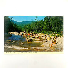 Postcard New Hampshire White Mountains NH Rocky Gorge Swimming 1970s Chrome picture