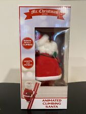 NEW Mr. Christmas Animated Climbing Ladder Santa Lights Up & Music 17” picture