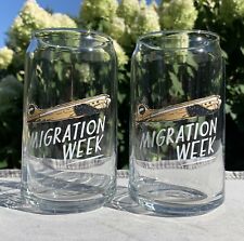 2 New Goose Island Brewing Co Migration Week Can Shaped Beer Glasses 15 oz picture