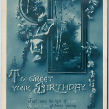 c1910s Wheeling, WV Birthday Greeting RPPC w Corruating Co Stamp Real Photo A199 picture