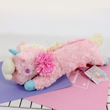 New Sanrio Little Twin Stars Unicorn Pink Plush Make Up Pencil Case Kid's Bag picture