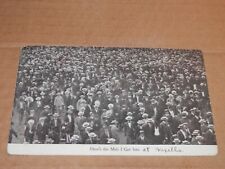 WAPELLO IOWA - 1908 USED POSTCARD - HERE'S THE MOB I GOT INTO at WAPELLO (HA) picture