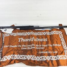 Worldcrafts Fair Trade Thankfulness Fabric Banner w Wood Dowel Chronicles 16:34 picture