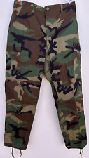 Woodland BDU Camouflage Combat Pants Trousers Size Medium Heavy Duty, 6 pockets picture