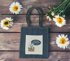 Longaberger Retired 1996 Collectors Club Canvas Tote Daisies in Basket NWOT picture