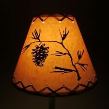 PINE CONE Table Light Cabin Cottage LAMP SHADE Clip-On Bulb Style 9