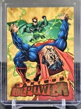 1996 FLEER SKYBOX DC COMICS OUTBURS MAXIMUM FIREPOWER EMBOSSED SUPERMAN 16 OF 20 picture
