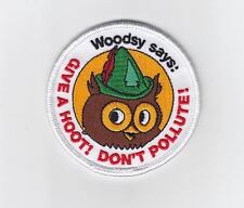 New Woodsy Owl patch vintage design Give a Hoot, Don't Pollute nature patch picture