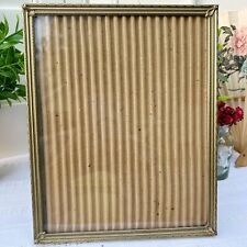 Vintage Brass  Metal Picture Photo Frame Ornate Flower Tabletop 8 X 10 picture