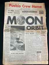 1968 APOLLO 8 MOON ORBIT HEADLINE, DEC 24, LOS ANGELES HERALD EXAMINER 18 PAGES picture