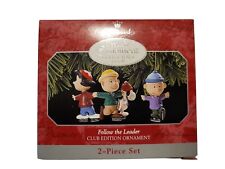 1998 Hallmark Follow The Leader 2pc Peanuts Ornament Set  picture