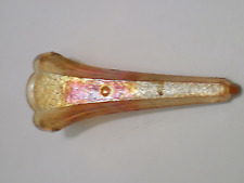 Antique Marigold  Flower Bud Vase Carnival Glass Model A / T  Car Iridescent picture