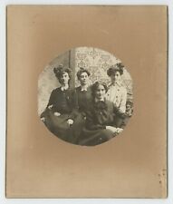 Antique Circa 1890s Large ID'd Stunning Cabinet Card Four Beautiful Women picture