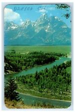1964 Grand Teton From Hendrick Point New Highway Snake River Denver CO Postcard picture