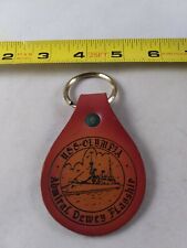Vintage USS OLYMPIA Admiral Dewey Flagship Keychain Fob Key Ring Hangtag  *QQ17 picture