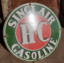 Vintage Old Antique Rare Sinclair Gasoline Oil Adv. Porcelain Enamel Sign Board picture