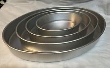 Wilton 4 Piece Oval Pan Set Vintage Wedding Cake Pans, Tiered Cakes. picture