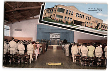 Vintage USO Club Anniston Alabama Postcard 1943 - Military WWII Memorabilia picture