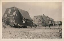 Disaster RPPC Houses on beach destroyed Real Photo Post Card Vintage picture