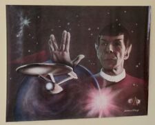 Vintage original 1982 Star Trek Mr Spock Leonard Nimoy 22 x 17 inch poster:1980s picture