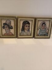 VTG Art Three Small Matching Frames. 3.5”x4.5”.  picture
