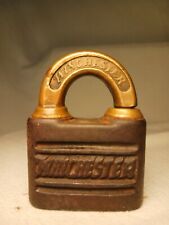 Antique Winchester Padlock Broken Key Opens For Lock Vintage  picture