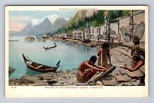 Milwaukee WI-Wisconsin, Milwaukee Museum, Kwakiutl Indians, Vintage Postcard picture