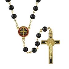 Saint Benedict Rosary Crucifix Assortment Power Against Evil Medal - 12 pack picture