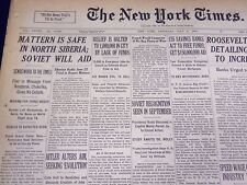 1933 JULY 8 NEW YORK TIMES - MATTERN SAFE IN SIBERIA - NT 3864 picture