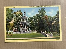 Postcard Parkersburg WV West Virginia City Park Water Fountain Vintage PC picture