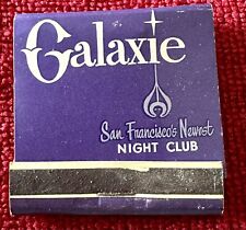 GALAXIE Night Club San Francisco CA Advertising Matchbook Vintage 1960s picture