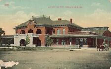 Postcard Union Depot Columbus Georgia GA Train Station Railroad DB picture