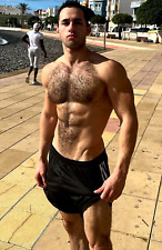 Shirtless Male Beefcake Hairy Chest Runner Shorts Hunk Man PHOTO 4X6 H489 picture