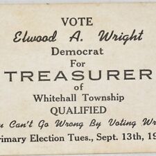 1949 Elwood A Wright Whitehall Township Treasurer Cook Clarke County Athens GA picture